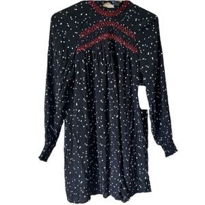 Zara Star Print Stitch Black Romper